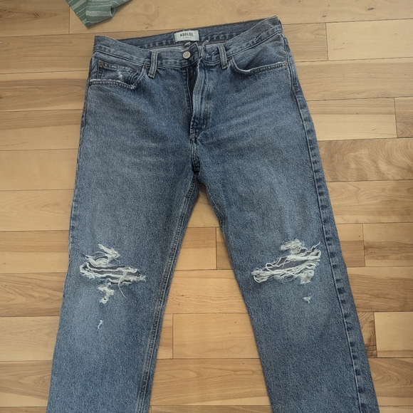 AGOLDE Mia mid rise distressed knee - Picture 1 of 3